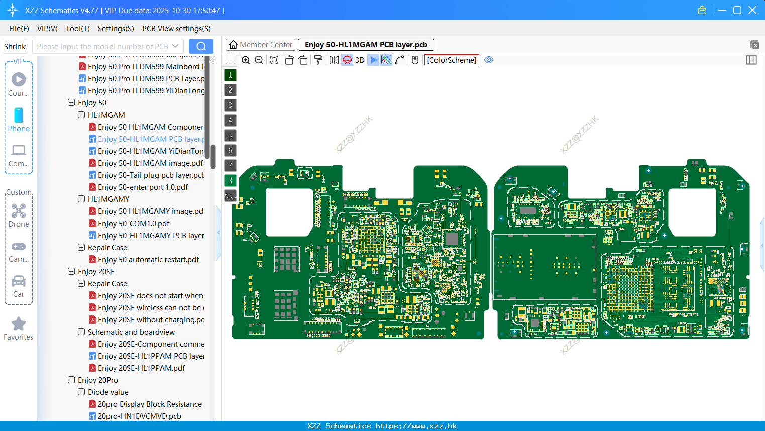 Huawei Enjoy 50-HL1MGAM PCB Layer